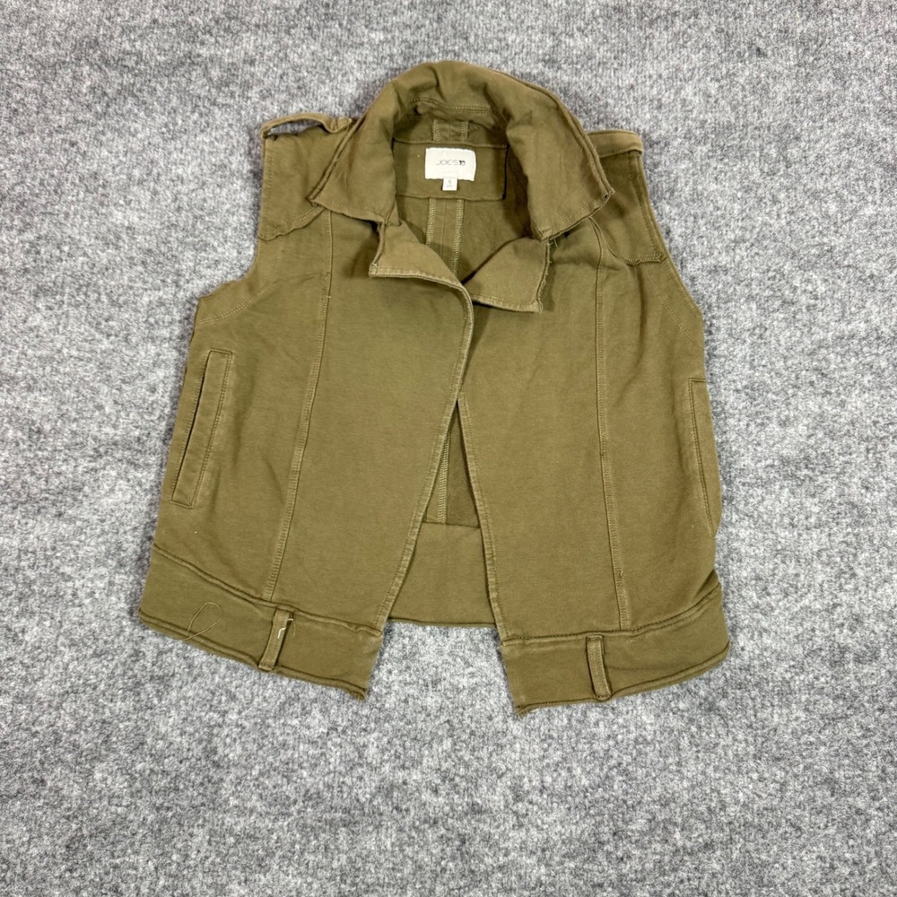 Joe's Jeans Moto Utility Vest Kids Size S 7 Olive Green Cotton Blend EUC Jacket